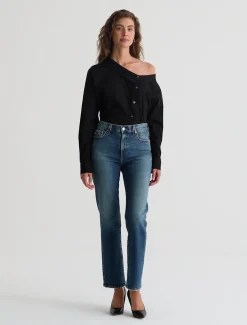Right*AG Jeans - Brinley Mid-Rise Straight 15 YEARS FIRENZE