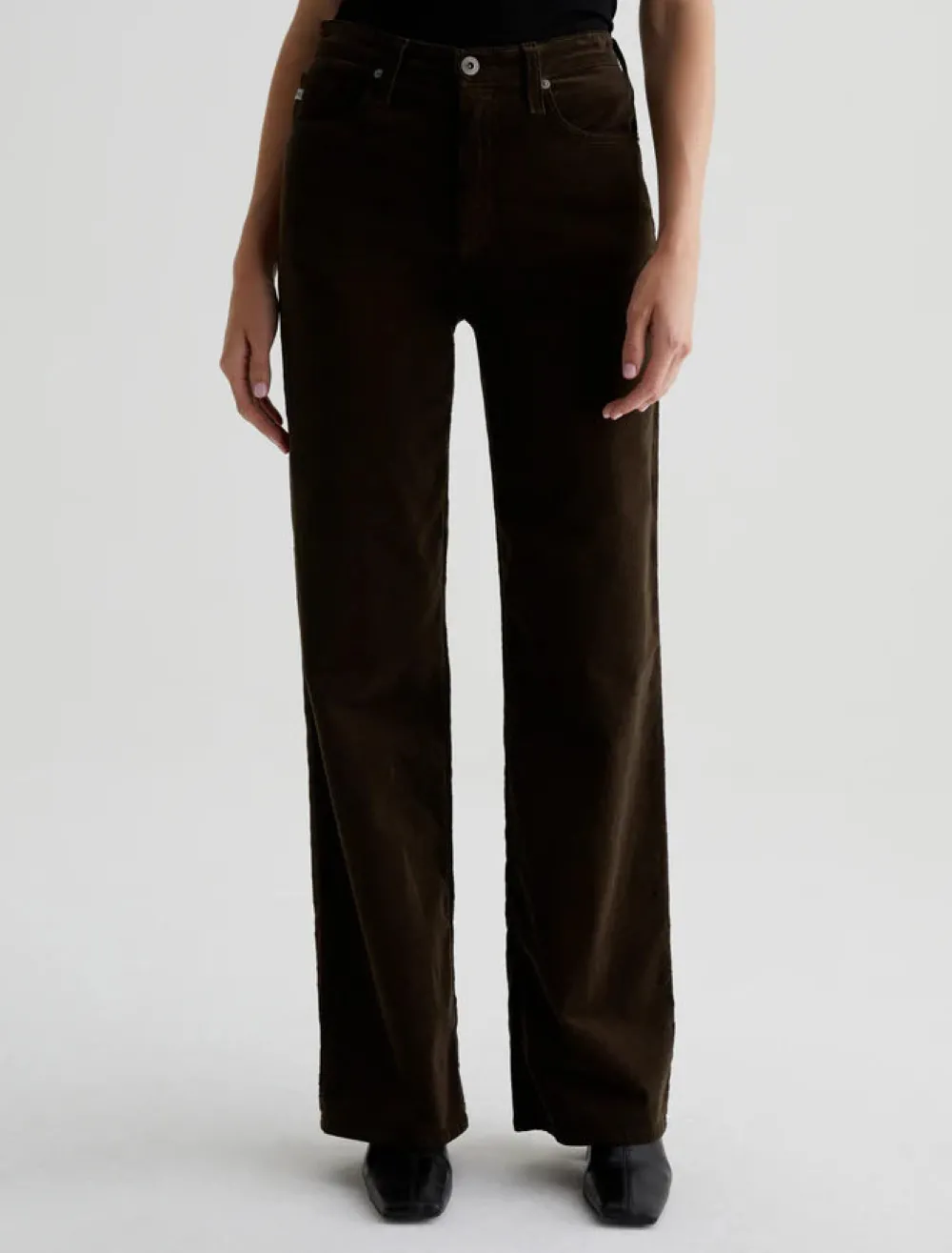 Velvet & Corduroy*AG Jeans - Kora Corduroy High-Rise Wide Leg RICH UMBER