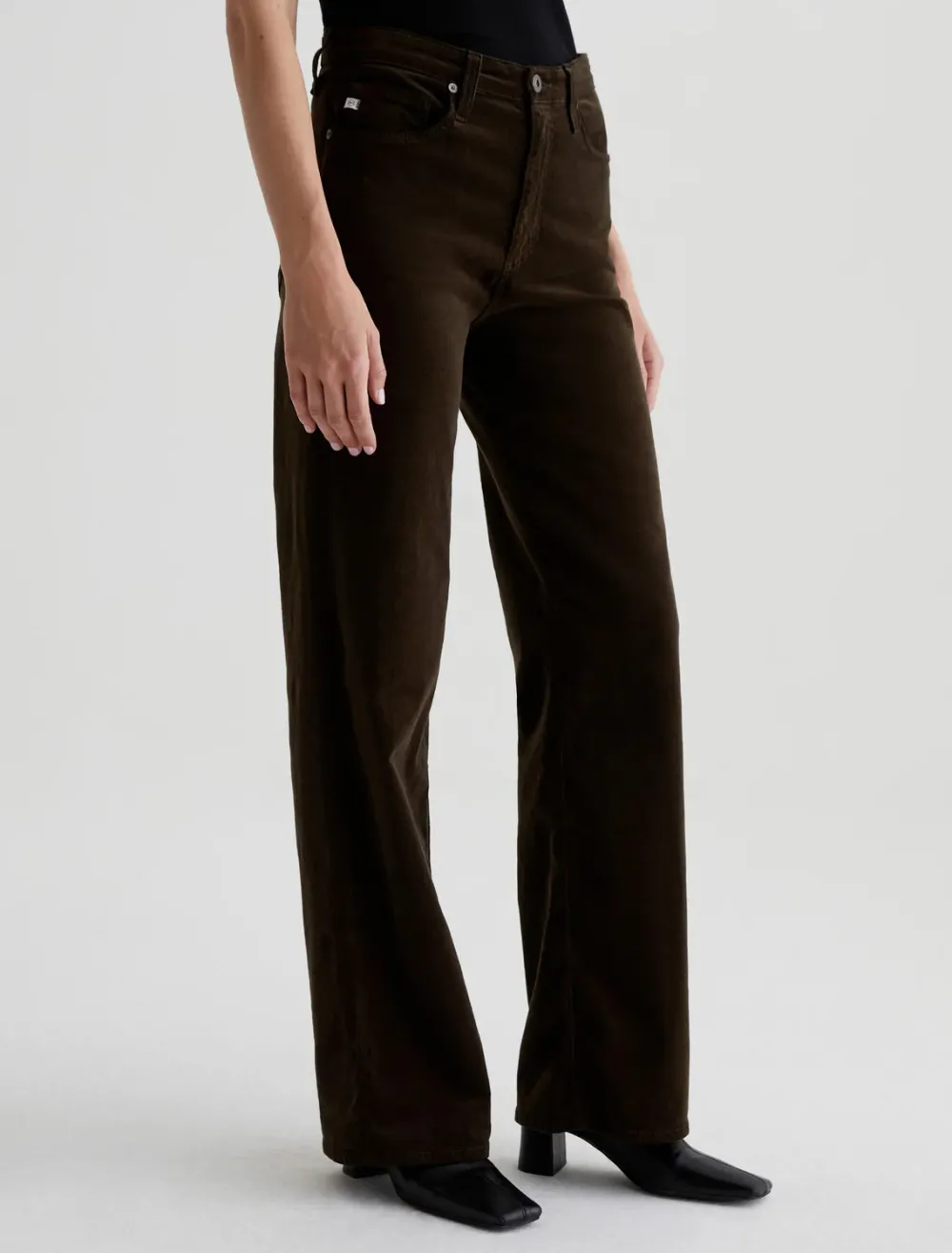 Velvet & Corduroy*AG Jeans - Kora Corduroy High-Rise Wide Leg RICH UMBER