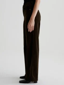 Velvet & Corduroy*AG Jeans - Kora Corduroy High-Rise Wide Leg RICH UMBER