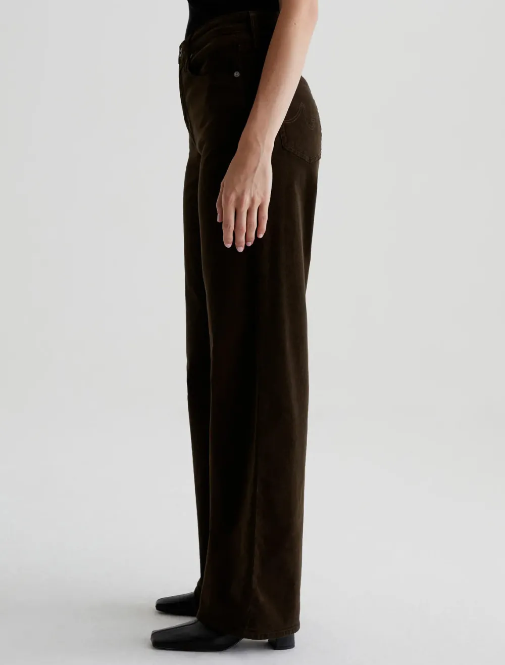 Velvet & Corduroy*AG Jeans - Kora Corduroy High-Rise Wide Leg RICH UMBER