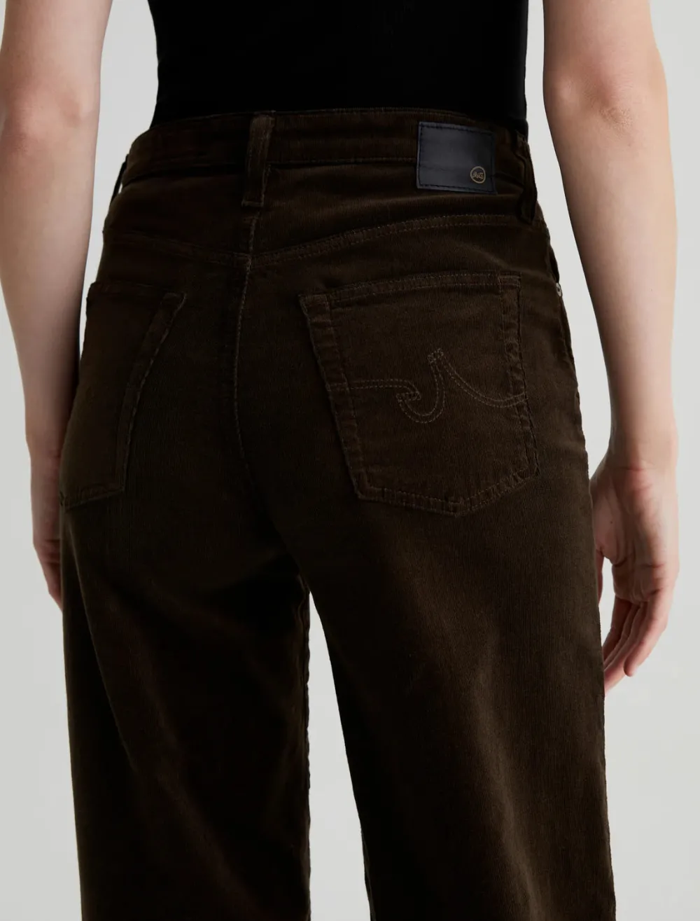 Velvet & Corduroy*AG Jeans - Kora Corduroy High-Rise Wide Leg RICH UMBER