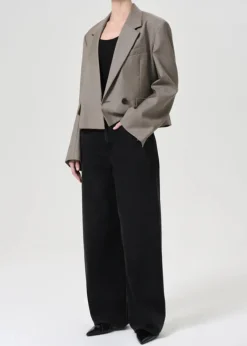 Blazers & Vestes*AGOLDE - Callie Cropped Blazer KHAKI WOOL