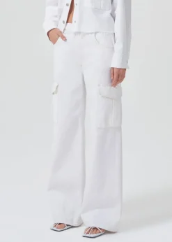 Large*AGOLDE - Cargo Minka Milkshake (Biological cotton) MILKSHAKE (WHITE)