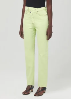 Right*AGOLDE - Criss Cross Straight PARAKEET lime