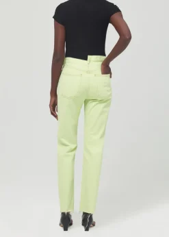 Right*AGOLDE - Criss Cross Straight PARAKEET lime
