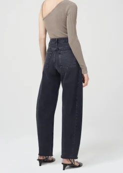 Long Sleeves*AGOLDE - Mika One Sleeve Bodysuit FOSSIL black