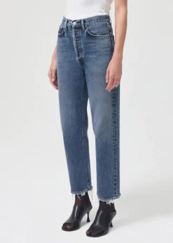 Right*AGOLDE - 90'S Crop Mid Rise Loose Straight OBLIQUE