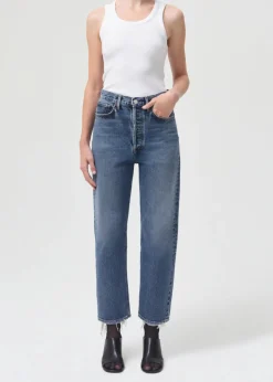 Right*AGOLDE - 90'S Crop Mid Rise Loose Straight OBLIQUE
