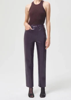 Add*AGOLDE - 90s Recycled Leather Pinch Waist Trousers
