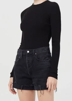 Long Sleeves*AGOLDE - Top Col Around Alma BLACK