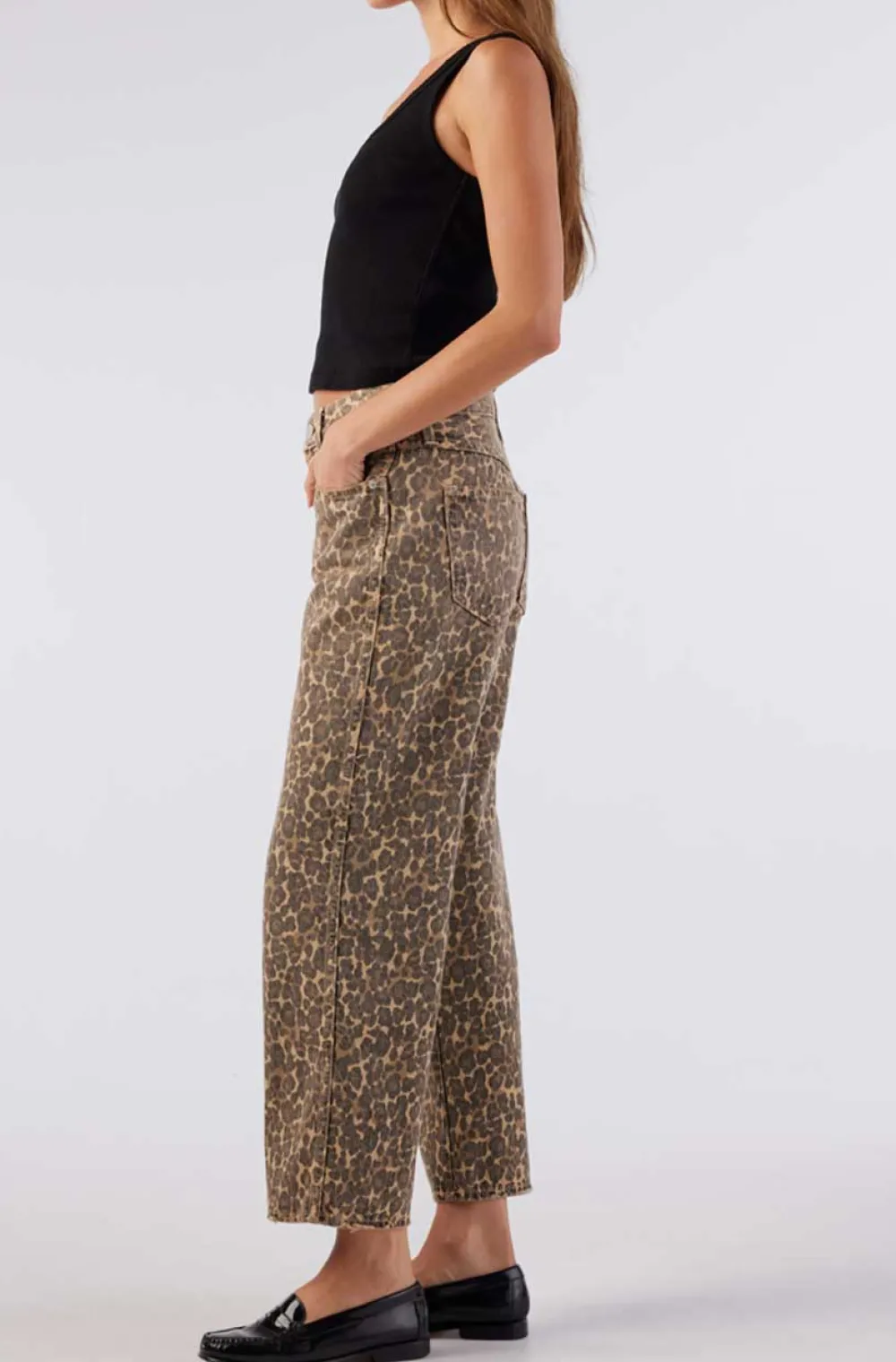 Large*AMO - Billie Loose Fit Straight Leg LEOPARD