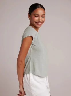 Short Sleeves*Bella Dahl - Baby Crew Tee OASIS GREEN