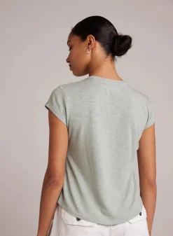 Short Sleeves*Bella Dahl - Baby Crew Tee OASIS GREEN