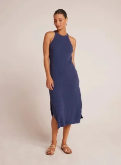 Midi*Bella Dahl - Fitted Halter Mini Dress NAUTICAL NAVY