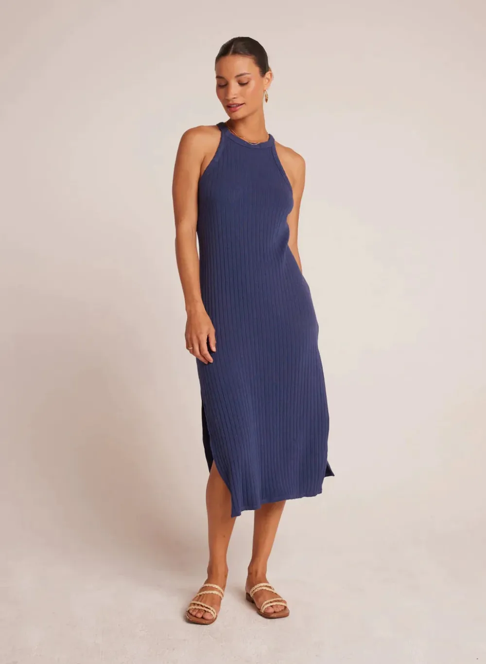 Midi*Bella Dahl - Fitted Halter Mini Dress NAUTICAL NAVY