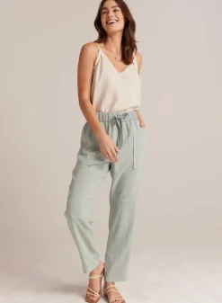 Cargo*Bella Dahl - Utility Tie Waist Trouser OASIS GREEN