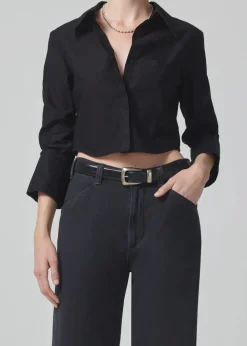 Blouses & Shirts*Citizens of Humanity - Bea Crop Top BLACK