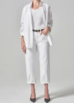 Right*Citizens of Humanity - Dahlia Bow Leg Baby Roll Jeans IRIS (OFF WHITE)