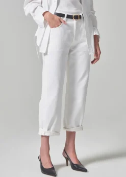 Right*Citizens of Humanity - Dahlia Bow Leg Baby Roll Jeans IRIS (OFF WHITE)
