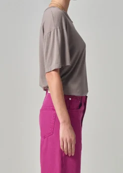 Short Sleeves*Citizens of Humanity - Elisabetta Relaxed Tee TAUPE