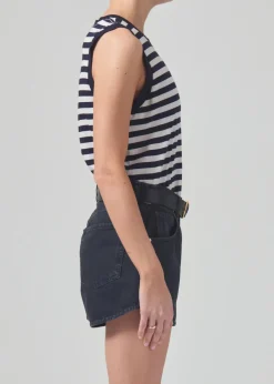 Without Sleeves*Citizens of Humanity - Jessie Modern Muscle Tee ECLIPSE STRIPE