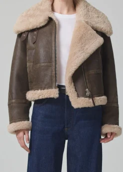 Leathers & Shearling*Citizens of Humanity - Liv shearling jacket MOCHA BROWN