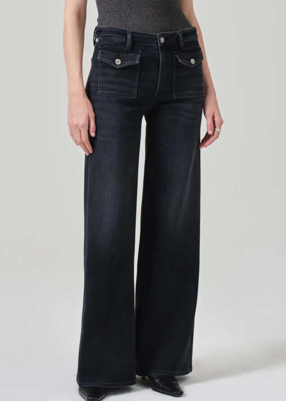 Large*Citizens of Humanity - Raven Patch Pocket Wide Leg MEDALLION