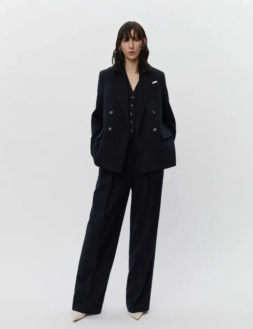 Trouser*DAY - Enzo Woolen Pinstripe TOTAL ECLIPSE