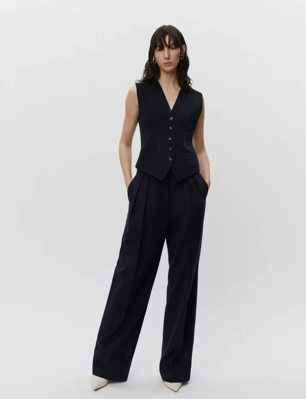 Trouser*DAY - Enzo Woolen Pinstripe TOTAL ECLIPSE