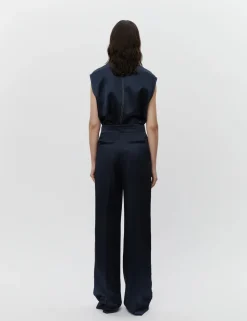Trouser*DAY - Phoebe High Shine Blend RD DARK SAPPHIRE