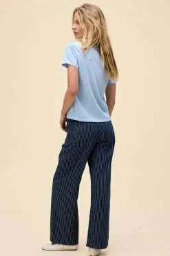 Short Sleeves*Daydreamer LA Daydreamer - Cin Cin Ringer Tee POWDER BLUE