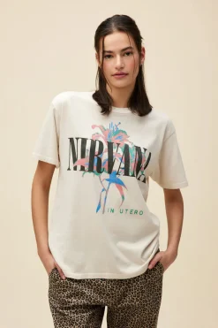 Short Sleeves*Daydreamer LA Daydreamer - Nirvana Lilies Weekend Tee DIRTY WHITE
