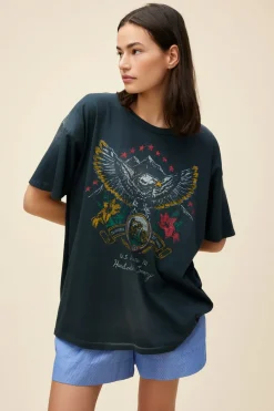 Short Sleeves*Daydreamer LA Daydreamer - Route 101 Eagle Merch Tee SUN FADED VINTAGE BLACK
