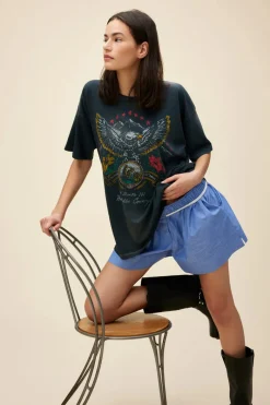 Short Sleeves*Daydreamer LA Daydreamer - Route 101 Eagle Merch Tee SUN FADED VINTAGE BLACK