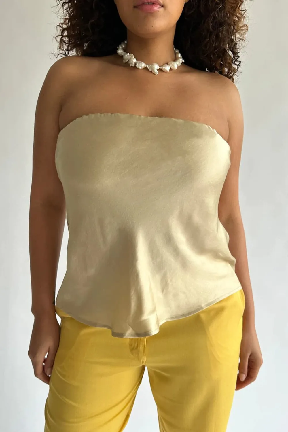 Without Sleeves*Donni - Silky Tube Top SAND