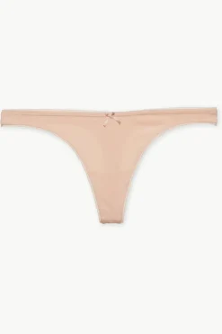 Lingerie & Nightwear*Eberjey - Pima Goddess E/Day Thong BUFF tan