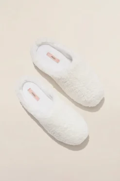 Lingerie & Nightwear*Eberjey - Sherpa slipper IVORY