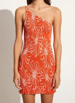Short*Faithfull the brand Faithfull - Terre Mer Mini Dress THE MERMAID FLORAL PRINT ORANGE
