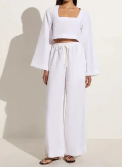 Trouser*Faithfull the brand - Conigli Pant WHITE