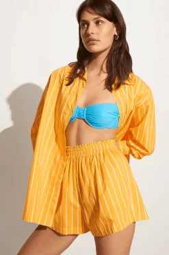Shorts*Faithfull the brand - Elva Shorts ADIA STRIPE PRINT CITRUS