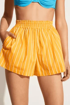 Shorts*Faithfull the brand - Elva Shorts ADIA STRIPE PRINT CITRUS