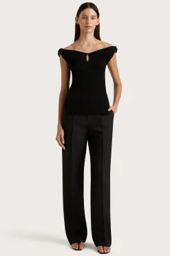 Without Sleeves*Faithfull the brand - Heidi Knit Top BLACK