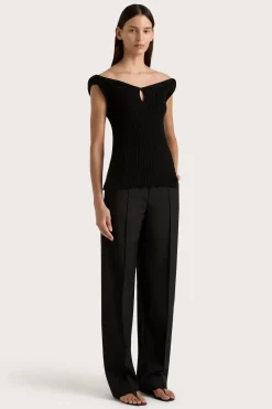 Without Sleeves*Faithfull the brand - Heidi Knit Top BLACK