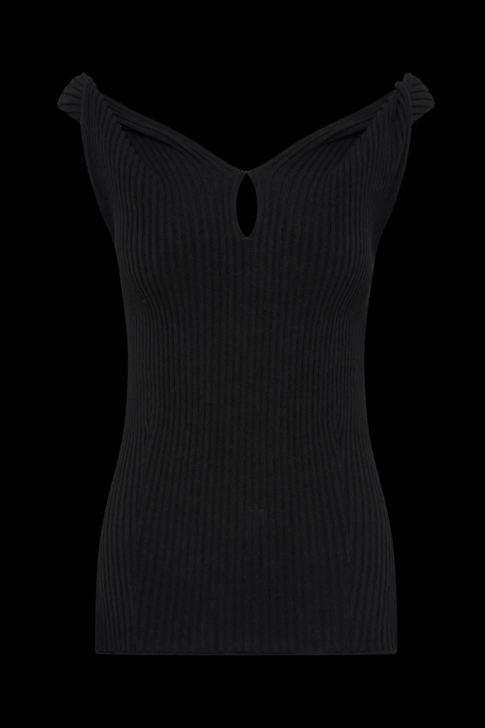 Without Sleeves*Faithfull the brand - Heidi Knit Top BLACK