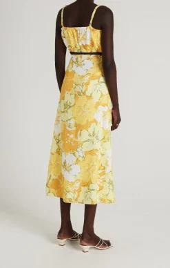 Without Sleeves*Faithfull the brand - Modie Tube Top LORETTA FLORAL yellow