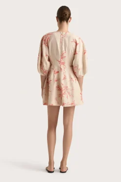 Short*Faithfull the brand - Soleil Mini Dress LEILANI PLACE PRINT/VERMILIO