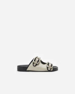 Sandals*Flattered - Bono CREME LEATHER