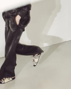 Sandals*Flattered - Bono CREME LEATHER