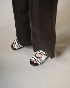 Sandals*Flattered - Bono CREME LEATHER